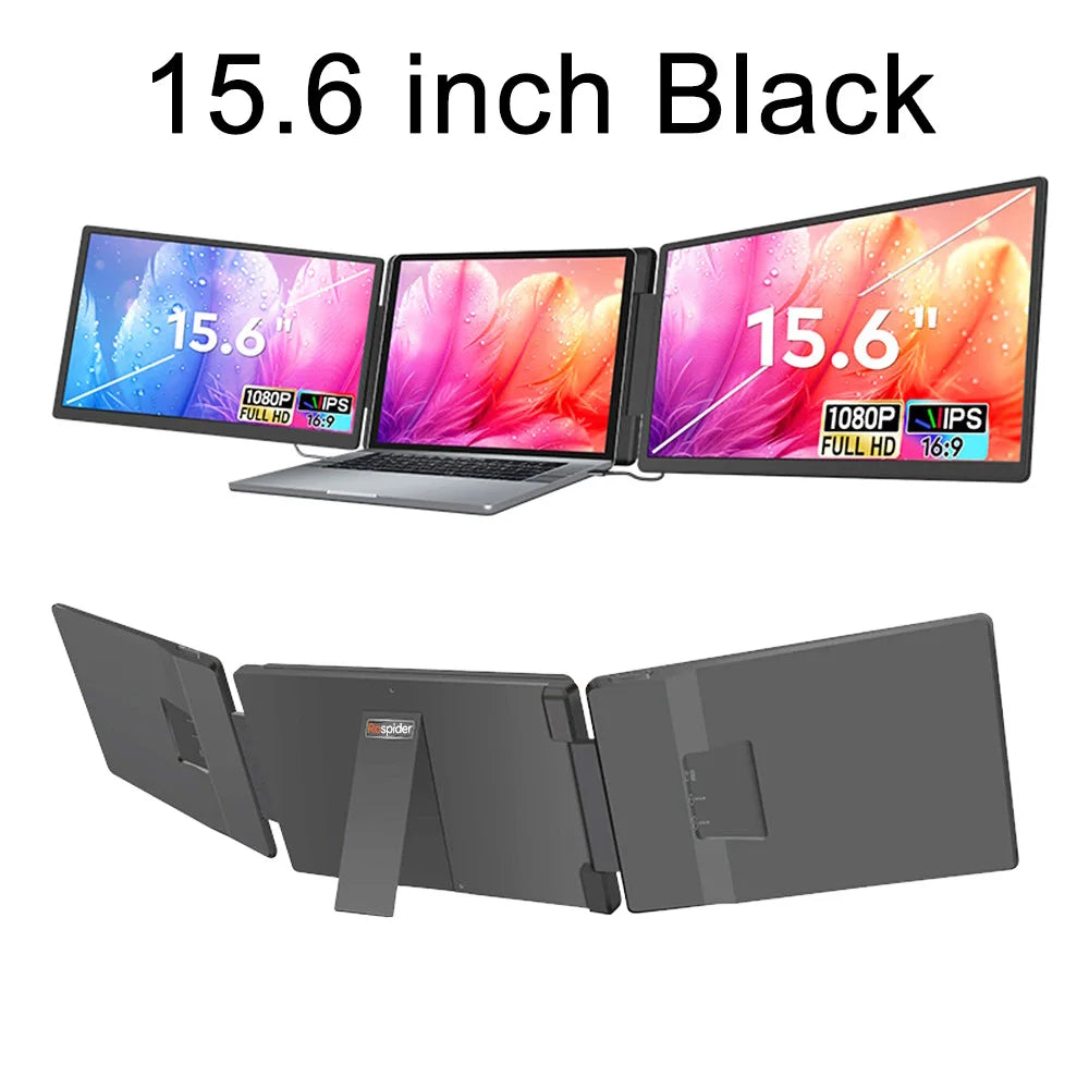 Rospider — מרחיב מסכים כפול ללפטופ | ‏2× מסכי IPS Full HD