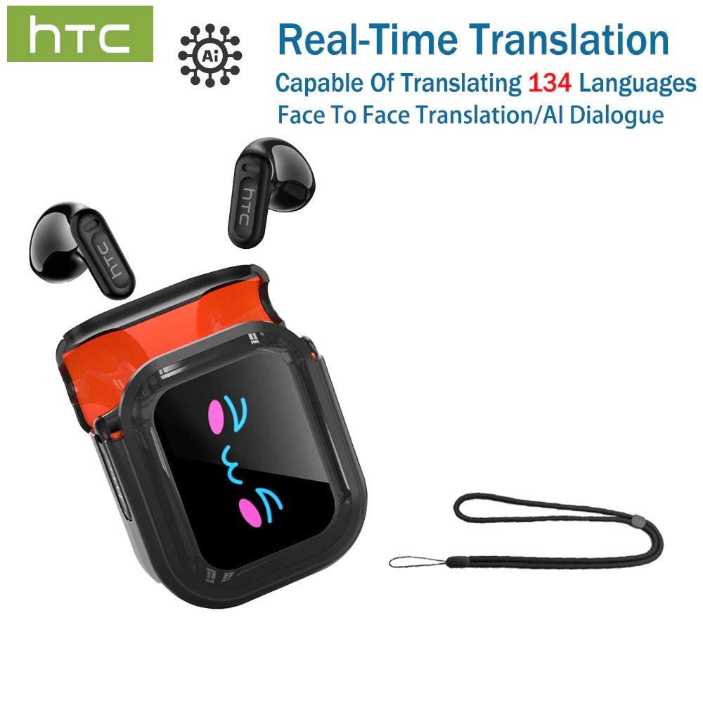 HTC NE20 — אוזניות אלחוטיות פרימיום | מסך מגע · תרגום סימולטני AI