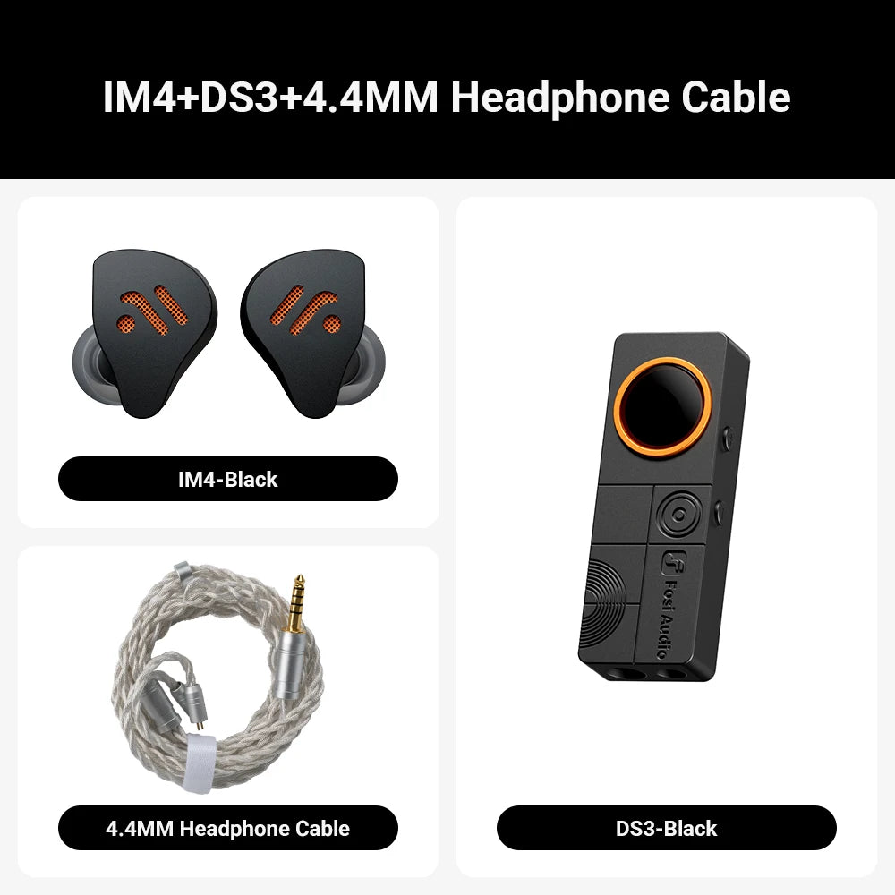 Fosi Audio IM4 — אוזניות In-Ear אודיופיליות | Open-Back · דרייבר דינמי