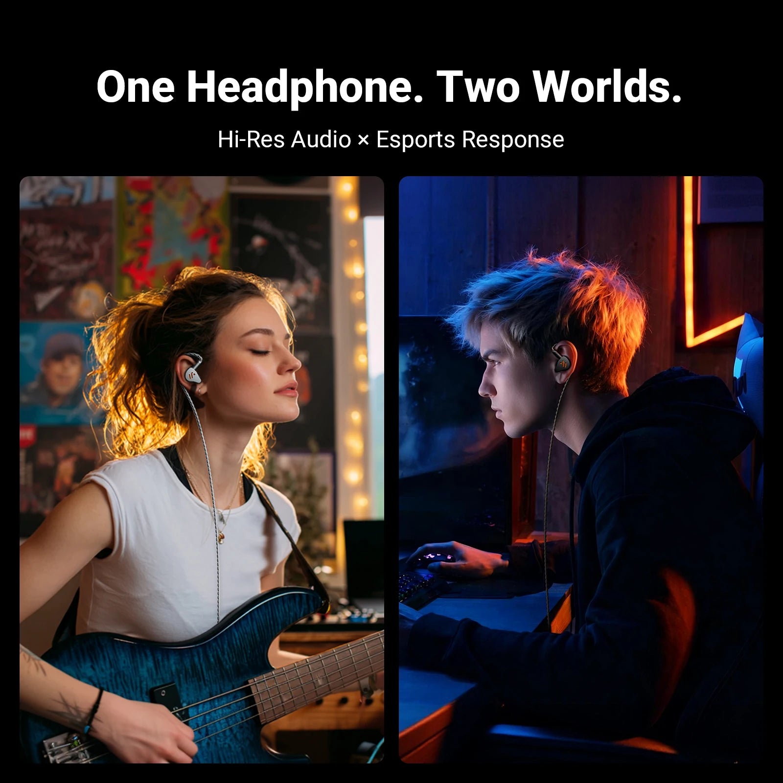 Fosi Audio IM4 — אוזניות In-Ear אודיופיליות | Open-Back · דרייבר דינמי