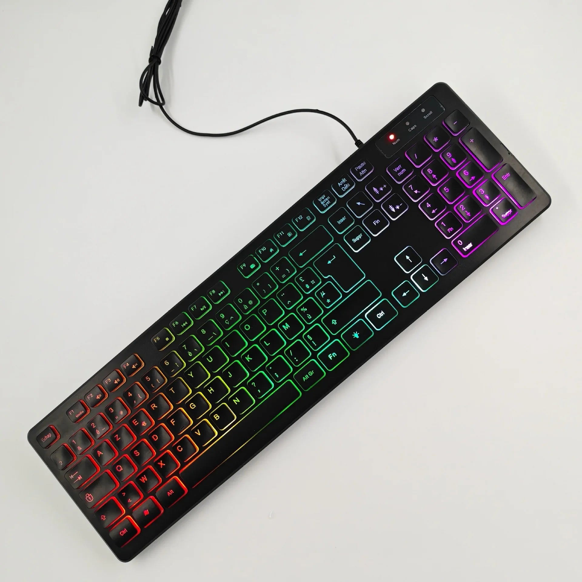 PowerGo SilentPro — מקלדת גיימינג שקטה | תאורת RGB · חיבור USB