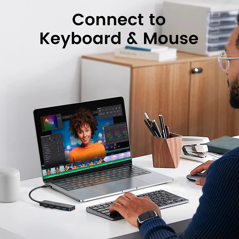 UGREEN Hub 4-Port — מפצל USB 3.0 מקצועי | 4 יציאות · 5Gbps