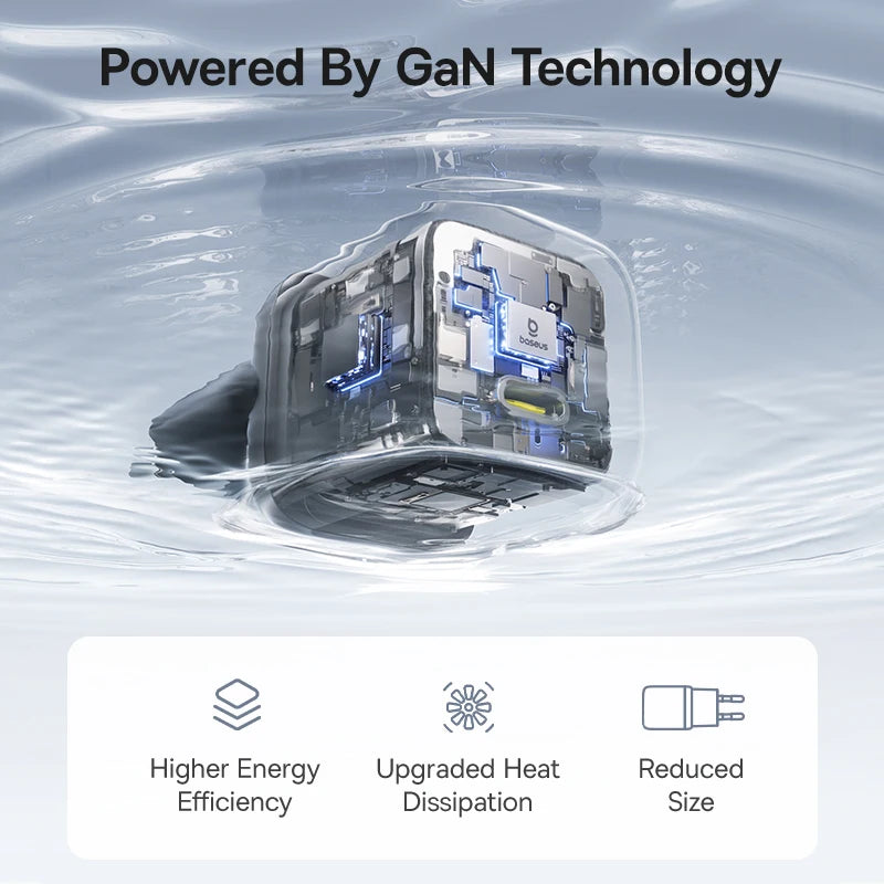 Baseus GaN Mini 30W — מטען קיר קומפקטי | USB-C PD · Quick Charge
