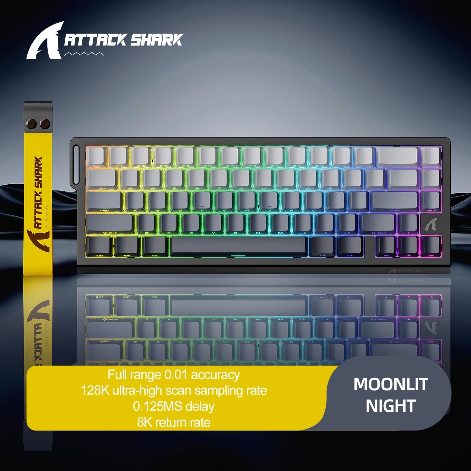 ATTACK SHARK X68HE — מקלדת גיימינג מגנטית מקצועית | Rapid Trigger · 8000Hz