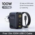 Baseus GaN 100W — מטען קיר מקצועי | ‏2×USB-C · USB-A · PD 3.0