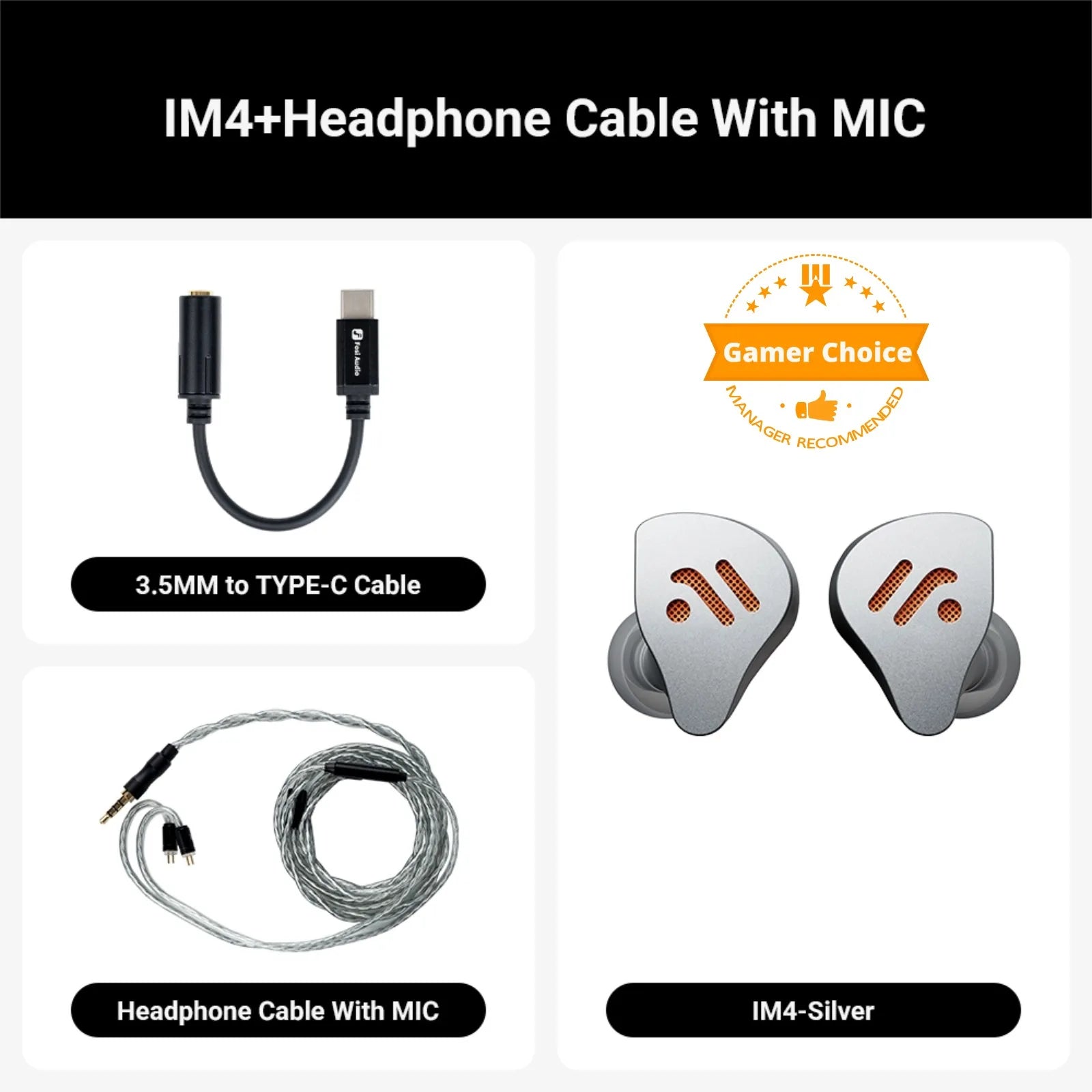 Fosi Audio IM4 — אוזניות In-Ear אודיופיליות | Open-Back · דרייבר דינמי