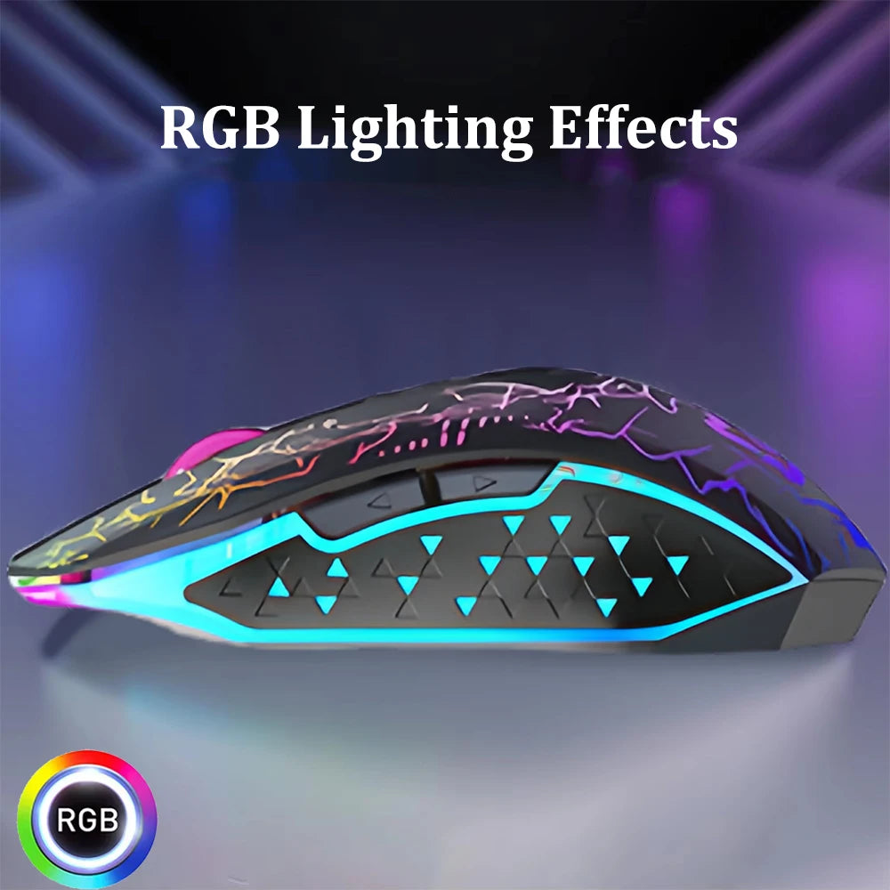 PowerGo Spectrum — עכבר RGB אלחוטי | Bluetooth · 2.4G · שקט