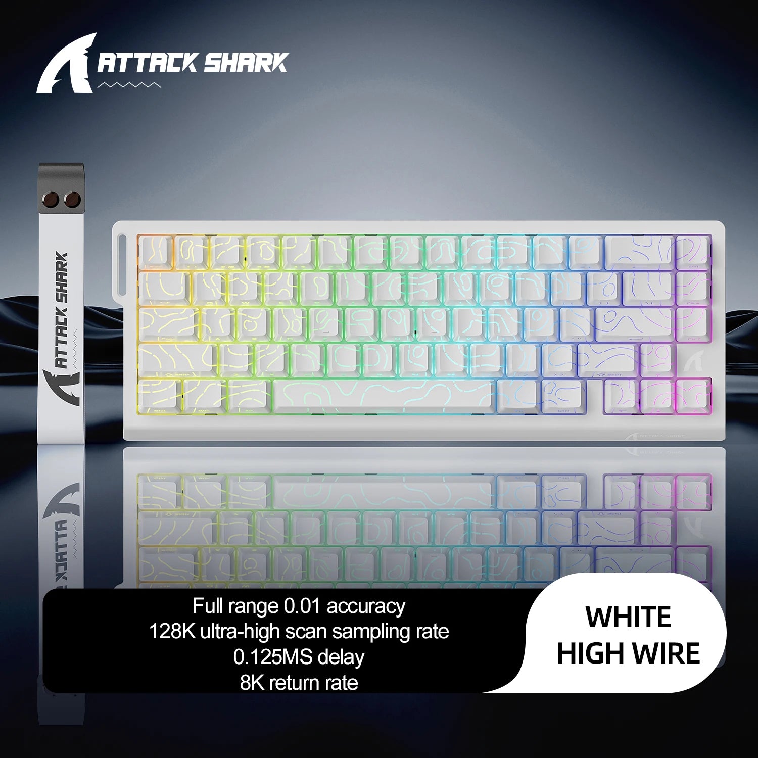 ATTACK SHARK X68HE — מקלדת גיימינג מגנטית מקצועית | Rapid Trigger · 8000Hz