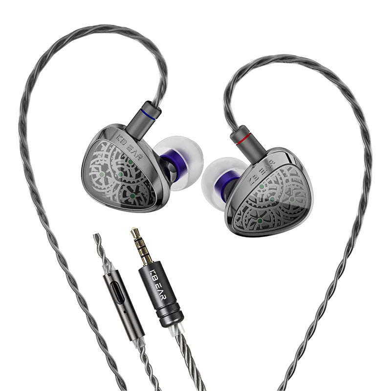 KBEAR Tourbillon TB-X — אוזניות גיימינג In-Ear | דרייבר סיבי פחמן · בס עמוק