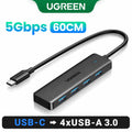 UGREEN Hub 4-Port — מפצל USB 3.0 מקצועי | 4 יציאות · 5Gbps