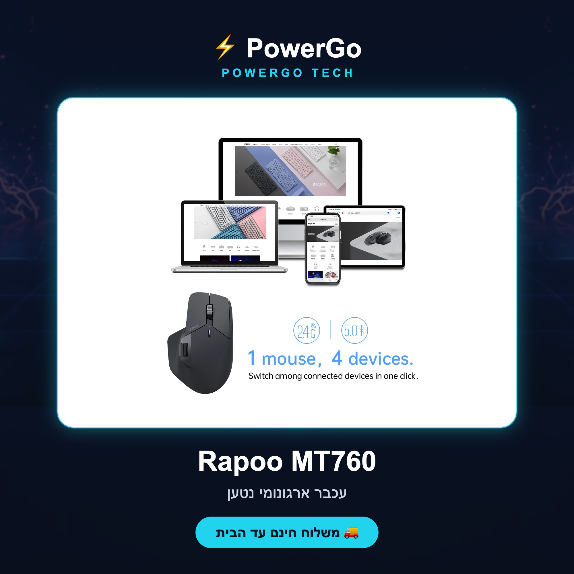 Rapoo MT760 — קאבר PowerGo